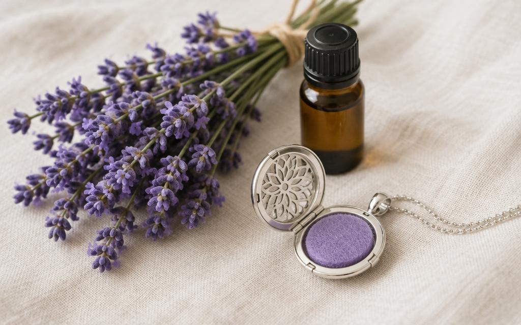 Aceite de lavanda en joyería difusora: tipos, usos, pureza y cuánto dura en la almohadilla — imagen del artículo