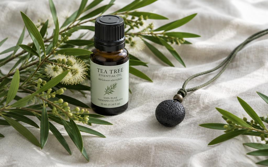 Aceite de árbol de té en difusor portátil: aroma purificante para las épocas de frío — imagen del artículo