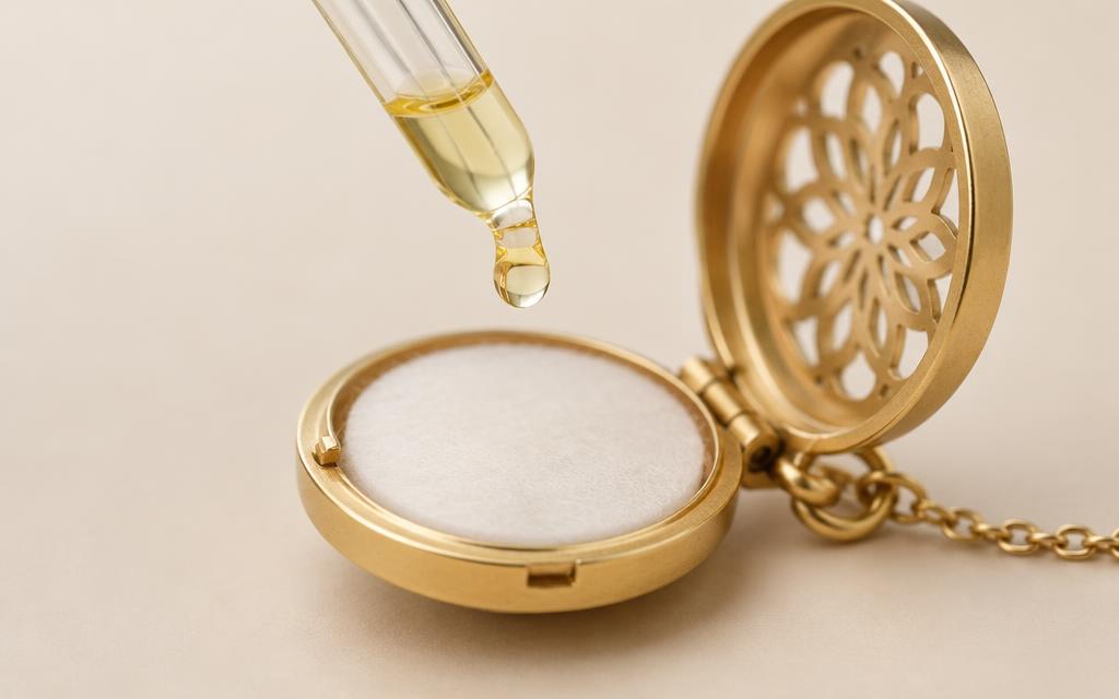 ¿Cuántas gotas de aceite esencial poner en un collar difusor según el material y la intensidad? — imagen del artículo