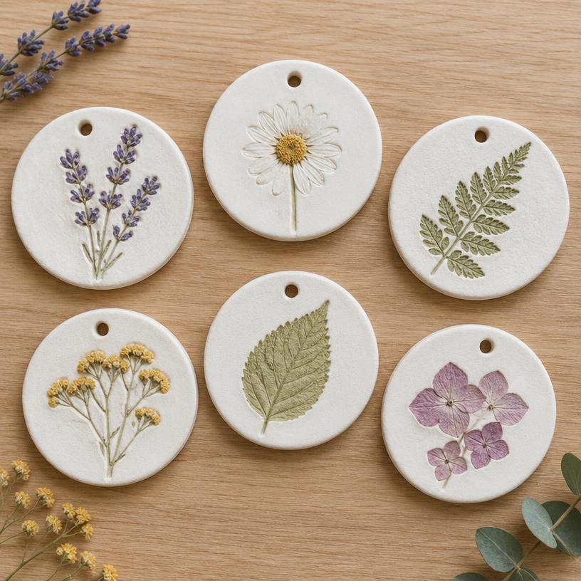 10 discos de arcilla y yeso para aceite esencial – yeso para aromaterapia