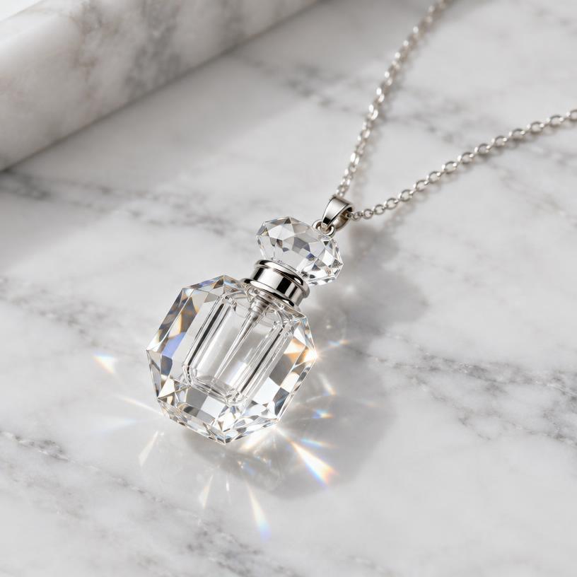 HUFFA collar con frasco de perfume de cristal – cristal para aromaterapia