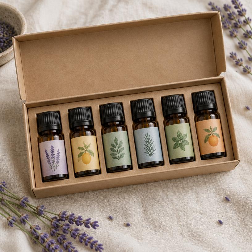 ODIFRIG set de aceites esenciales 6x10 ml – aceite esencial para aromaterapia