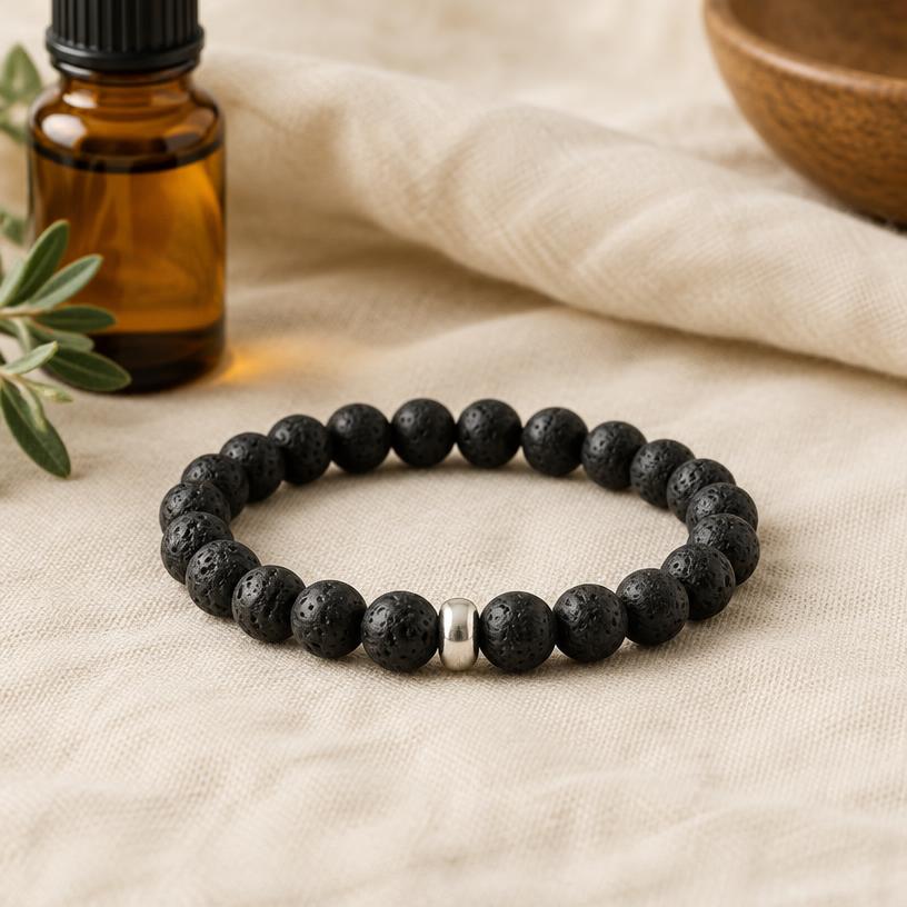 Pulsera de piedra de lava difusora – lava volcánica para aromaterapia