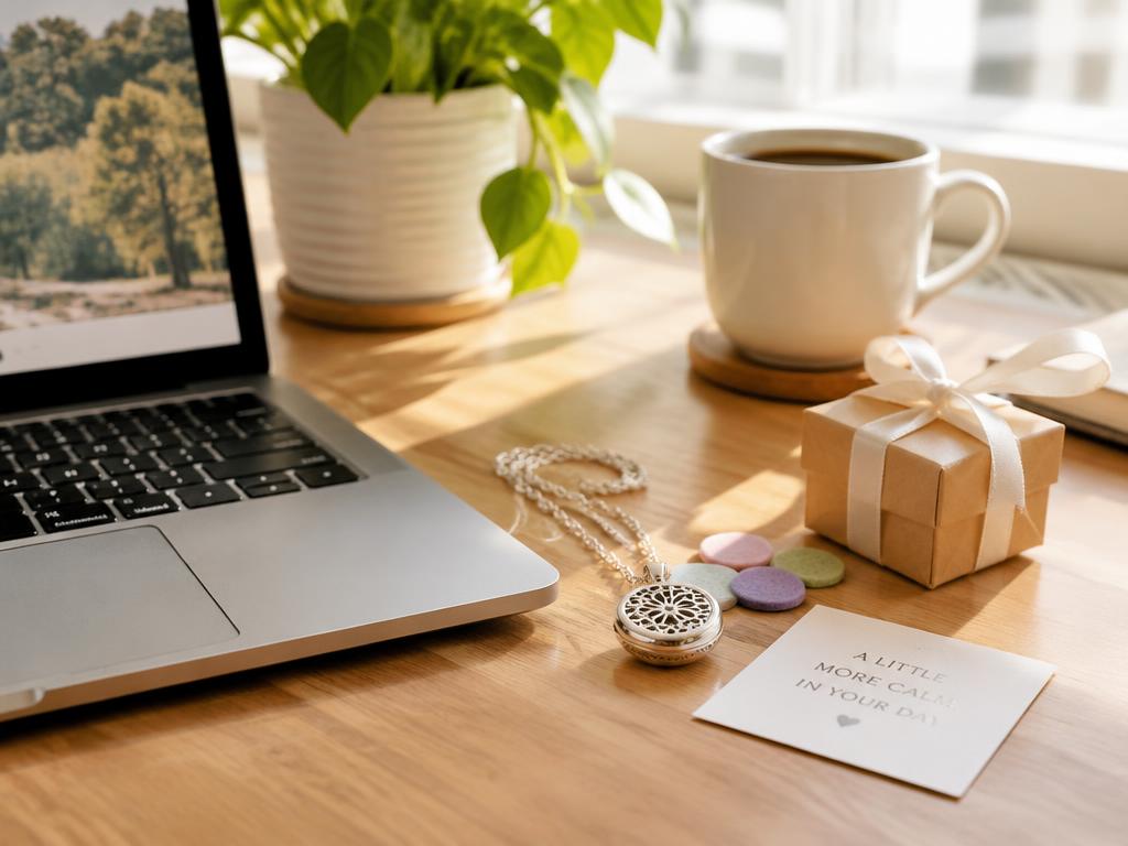 Regalos antiestrés para compañeros de trabajo: por qué el collar difusor triunfa — imagen del artículo